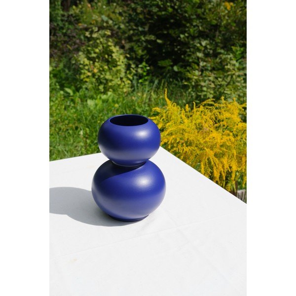 Тъмносиня керамична ваза (височина 36 cm) Tuga – noo.ma-image-1