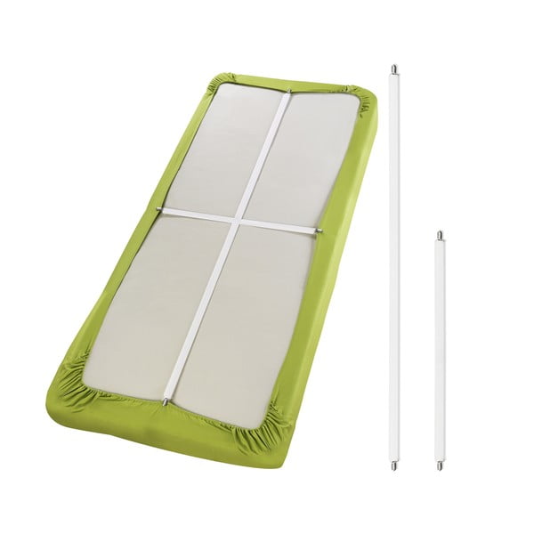 Бели ластици за чаршафи в комплект от 2 бр. 2,5x100 cm - Maximex