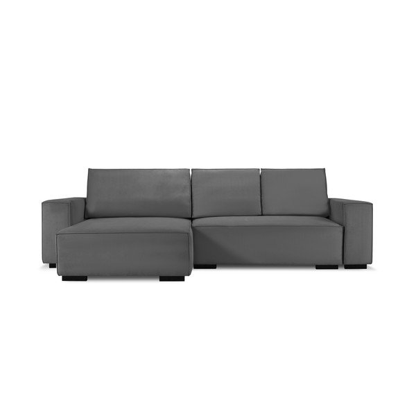 Тъмно сив велурен разтегателен диван Azalea - Mazzini Sofas-image-2