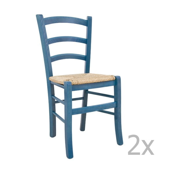 Sada 2 židlí Castagnetti Lavagna, modrá