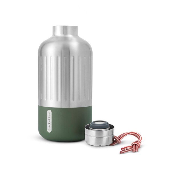 Термо бутилка от неръждаема стомана в сребрист цвят 650 ml Explorer – Black + Blum-image-3