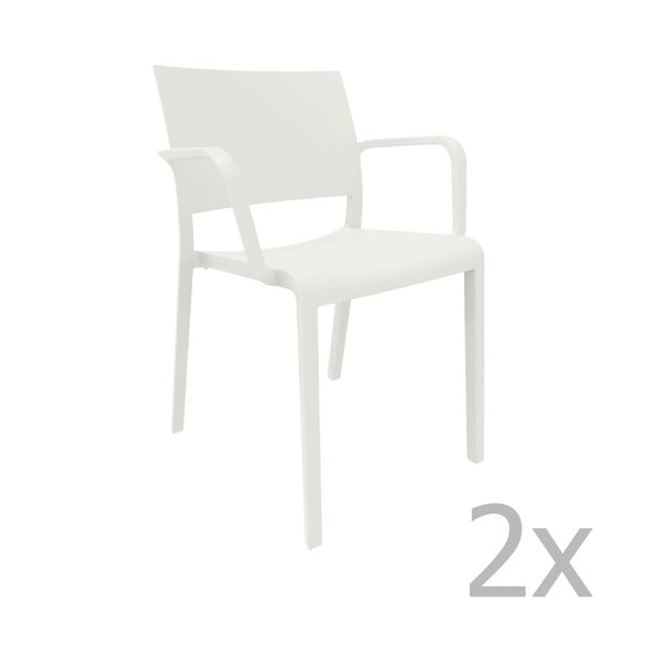 Комплект от 2 бели градински стола Fiona New - Resol