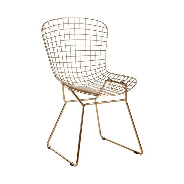 Метален трапезен стол в златист цвят District – Premier Housewares