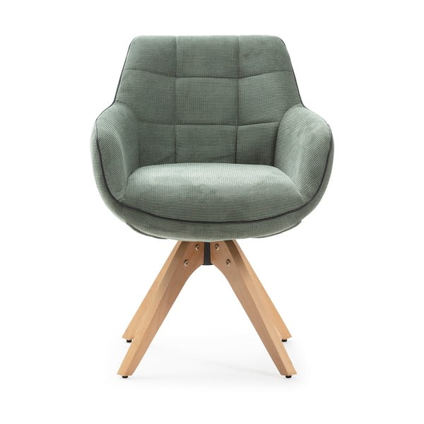 Зелени тапицирани трапезни столове в комплект с подлакътници 2 бр. Donatelo – Marckeric-image-2