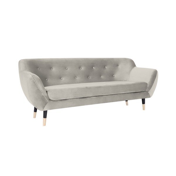 Кремав диван с черни крачета Mazzini Sofas Amelie, 188 cm-image-2