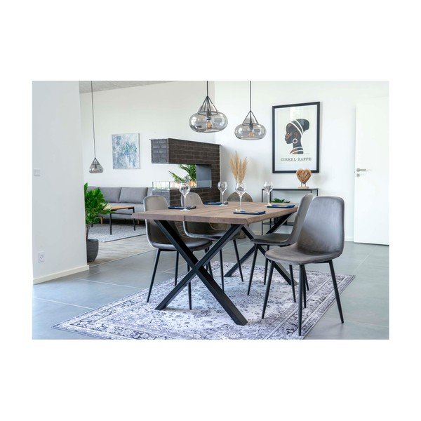 Маса за хранене с плот от масивен дъб Smoked, 140 x 95 cm Toulon - House Nordic-image-4