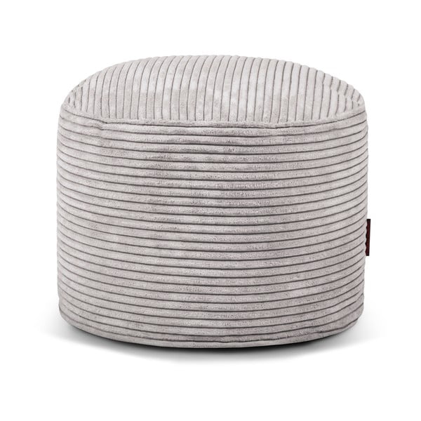 Светлосив пуф от рипсено кадифе Mini – SLOWDOWN