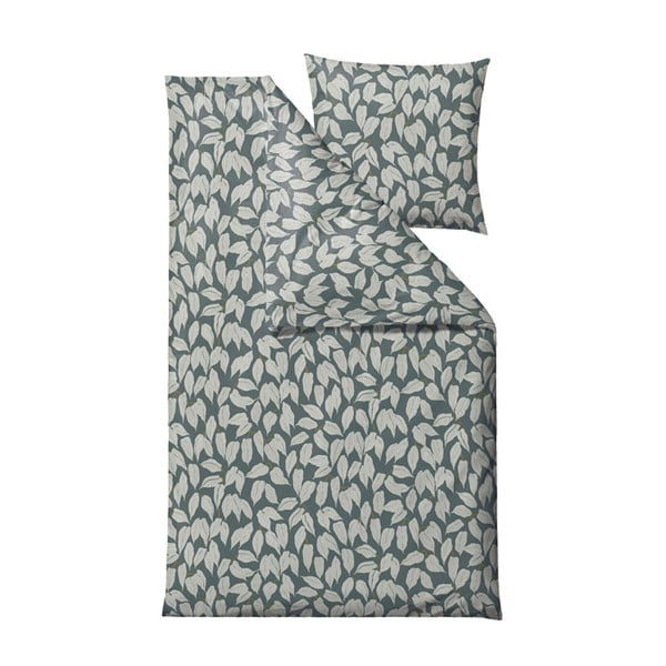 Зелено спално бельо за единично легло от памучен сатен , 140 x 200 cm Benjamina - Södahl