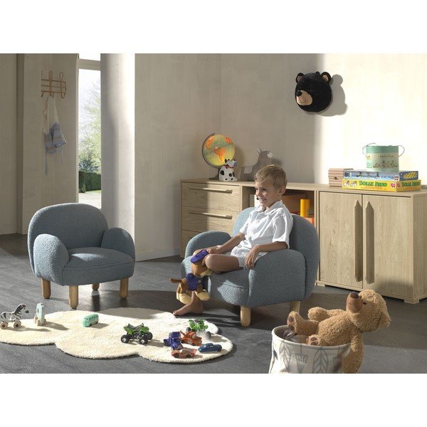 Бежов детски диван от букле 89 cm Rocky – Vipack-image-2