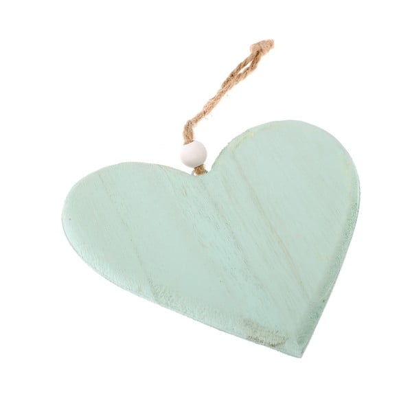 Светлозелена дървена висяща декорация So Cute Heart - Dakls