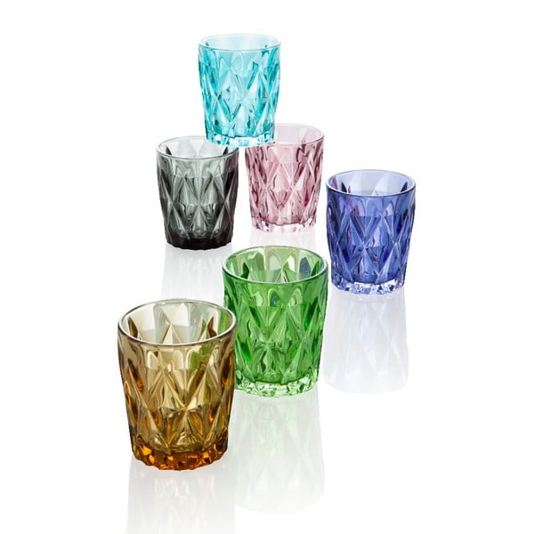 Комплект от 6 цветни чаши Diamante - Brandani