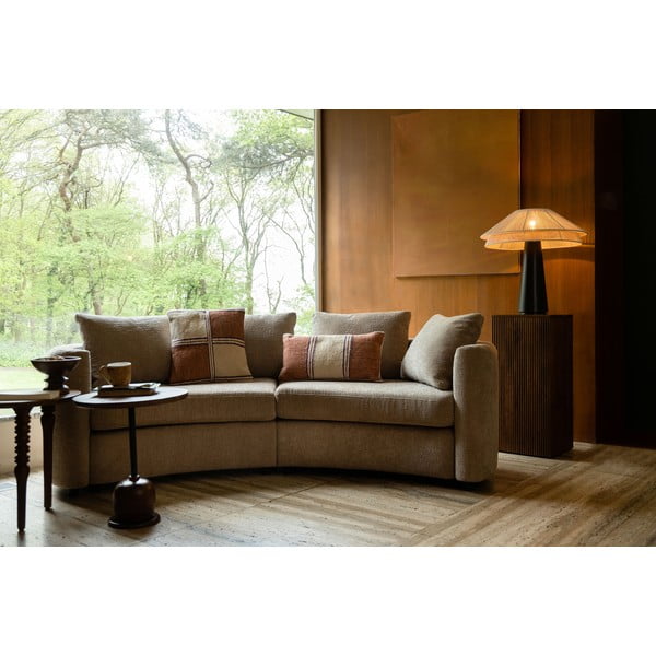 Черно-бяла настолна лампа с текстилен абажур (височина 62 cm) Elon – Dutchbone-image-3