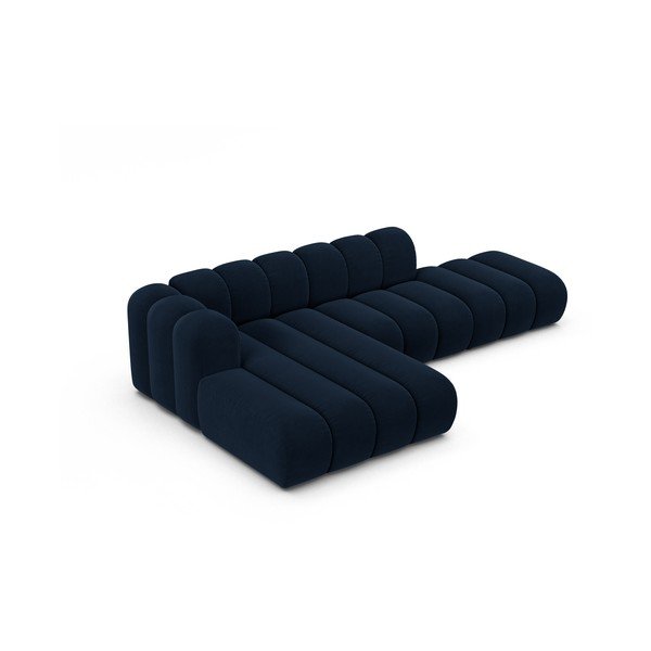 Тъмносин ъглов диван (ляв ъгъл) Lupine – Micadoni Home-image-2