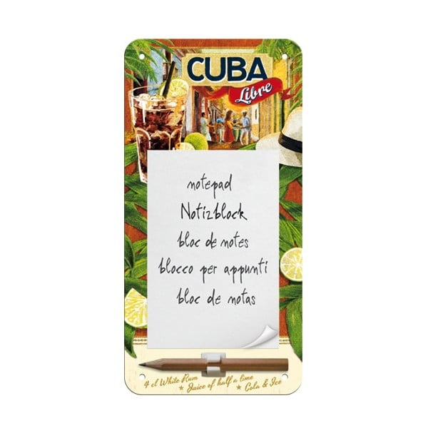 Zápisník na lednici Cuba