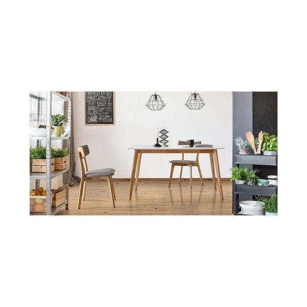 Комплект от 2 светлосиви трапезни стола Anais - sømcasa-image-4