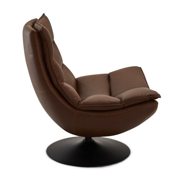 Тъмнокафяво кожено кресло Miami – Furnhouse-image-3