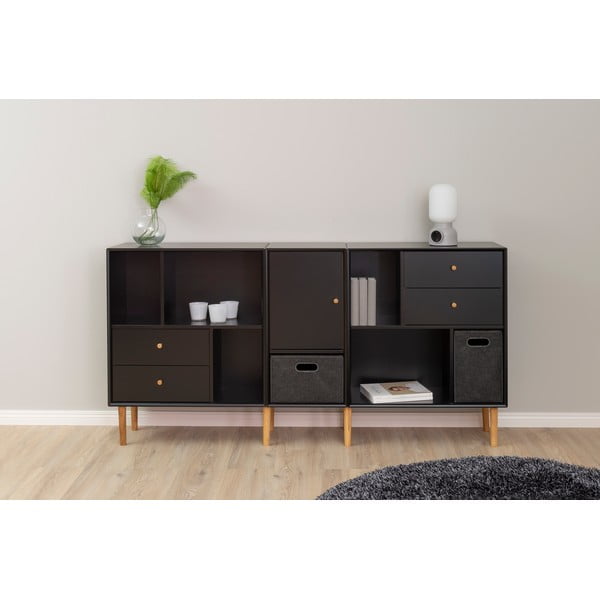 Черен компонент с чекмеджета 43x33 cm Z Cube - Tenzo-image-1