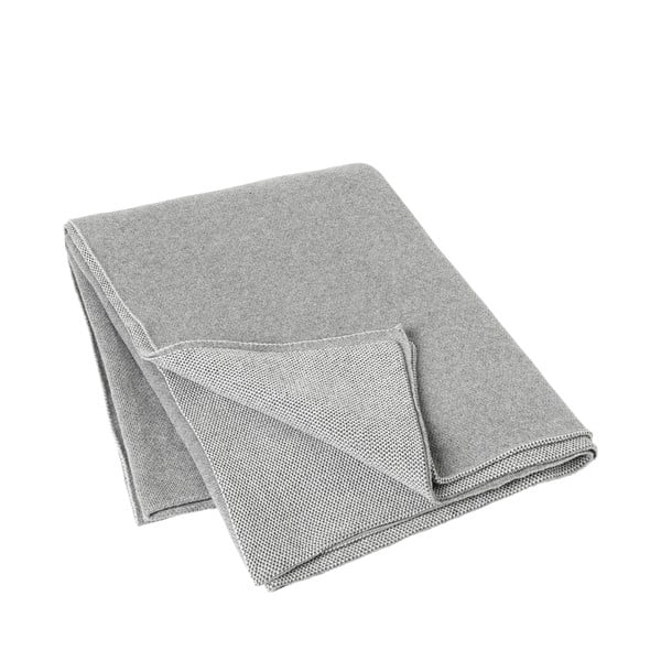 Светлосиво памучно одеяло , 130 x 170 cm - Blomus