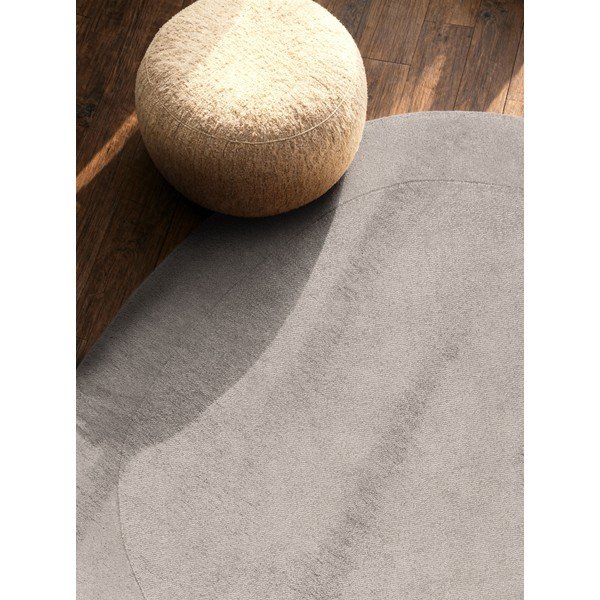 Сив ръчно изработен кръгъл килим със смес от вълна ø 160 cm Kari Organic – Villeroy&Boch-image-2