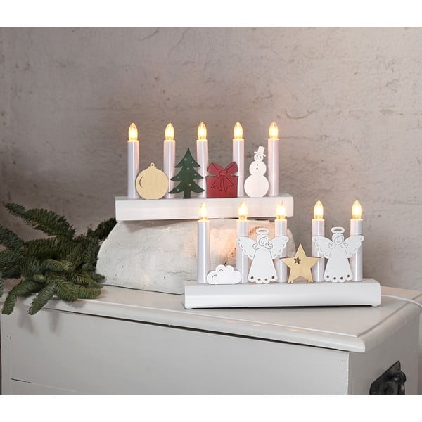 Бяла коледна светлинна украса Julia – Star Trading-image-3