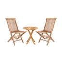 Градински трапезен комплект от тиково дърво за 2 лица със стол Toledo и маса Oviedo, ⌀ 70 cm - Bonami Essentials