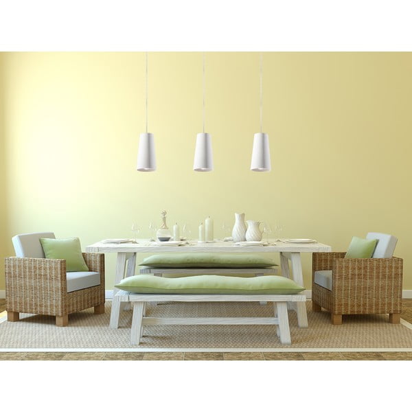 Бяла керамична висяща лампа Armica - Sollux-image-3