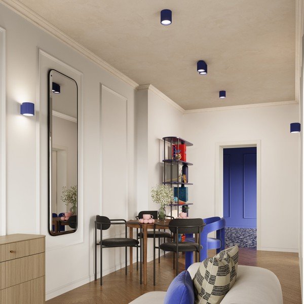 Синя стенна лампа ø 10 cm Zora – Sollux-image-4