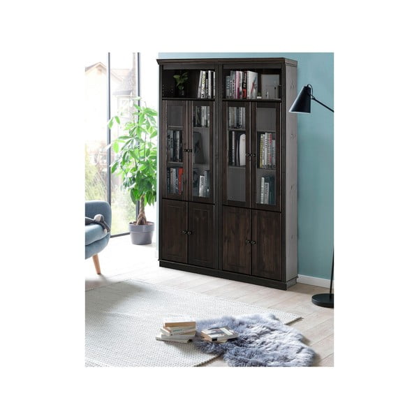 Кафява витрина от масивен бор 148x223 cm Anita – Støraa-image-3