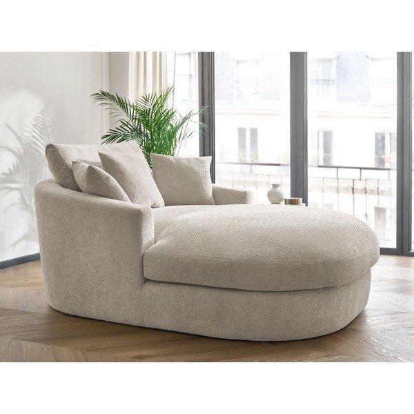 Бежово шенилово кресло Belem – Bobochic Paris-image-1