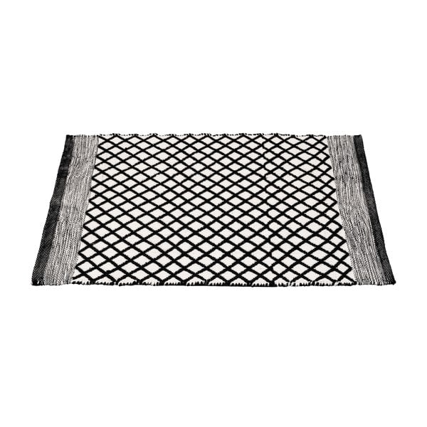 Черно-бял килим за баня от рециклирана пластмаса 50x80 cm Tara – Wenko-image-2