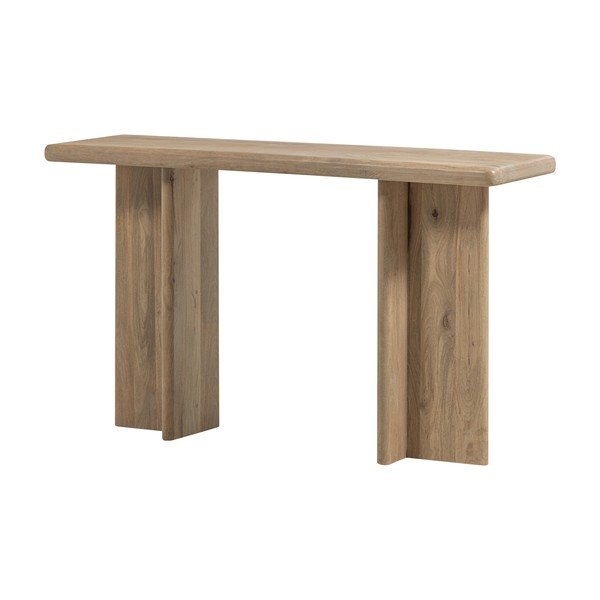 Конзолна маса от масивно манго в светло естествен цвят 40x80 cm Ato – WOOOD-image-2