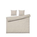 Бежово двойно удължено спално бельо от памук перкал 200x220 cm Daisy – JUNA