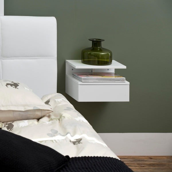 Бяло висящо нощно шкафче Ashlan - Actona-image-1