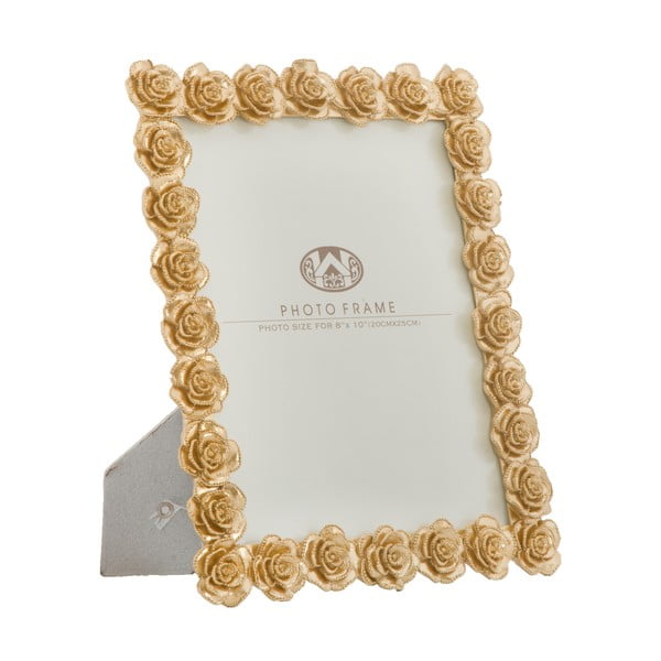 Златна рамка за снимки Mauro Ferretti с мотив на роза, 25,5 x 31 cm Glam Roses - Mauro Ferretti