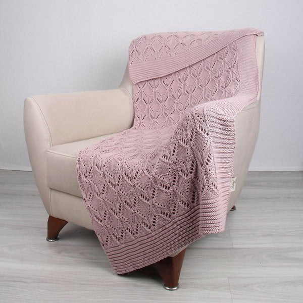 Розова памучна покривка за легло Jennifer, 130 x 170 cm - Homemania Decor