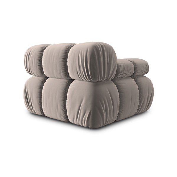 Светлокафяв кадифен модул за диван (ляв ъгъл) Bellis – Micadoni -image-4