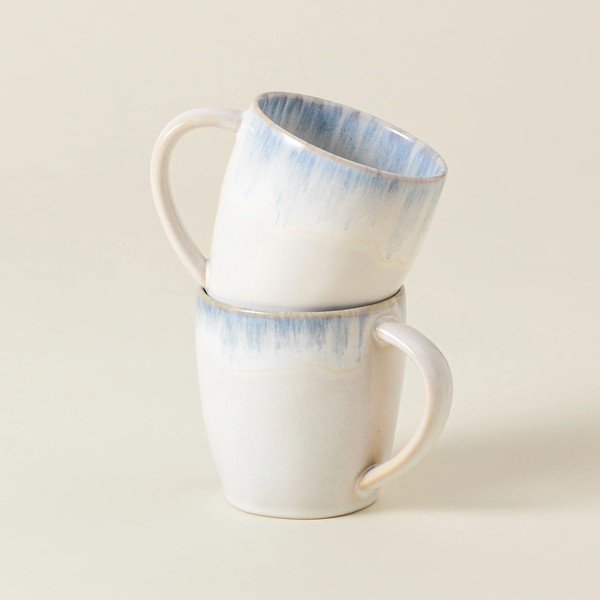 Керамична чаша в светлосиньо-бяло 440 ml Brisa - Costa Nova-image-1