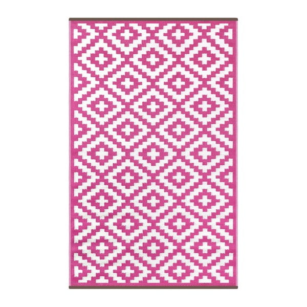 Розов и бежов двустранен килим за открито Достатъчно, 150 x 240 cm - Green Decore