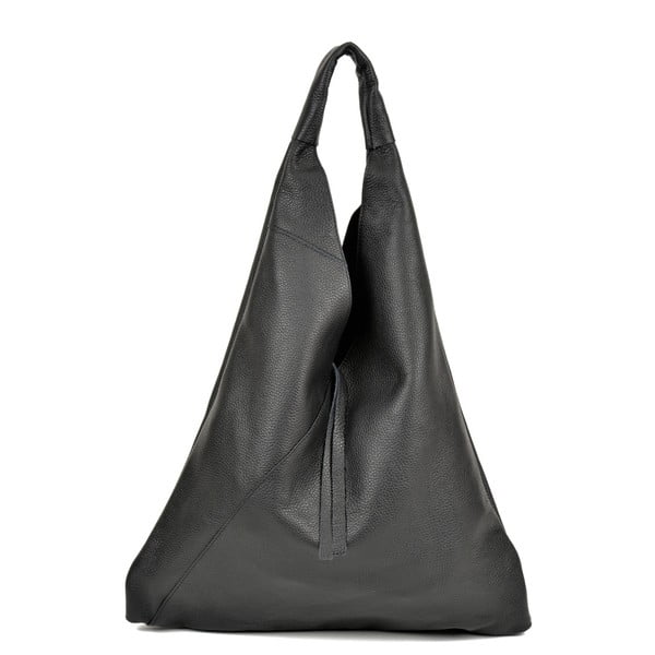 Черна кожена чанта Penny - Anna Luchini