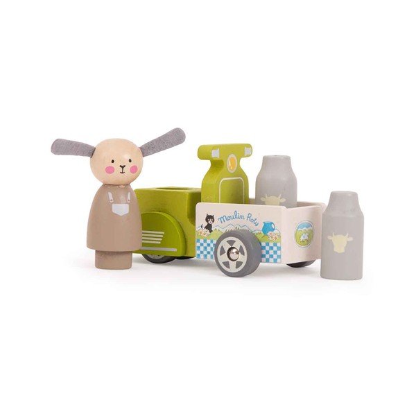 Дървена играчка Milk Delivery - Moulin Roty-image-2
