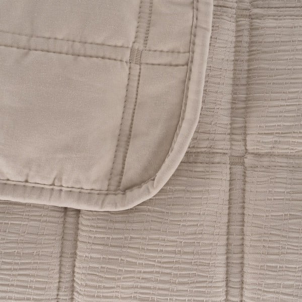Бежово капитонирано покривало за легло 180x260 cm – Ixia-image-1