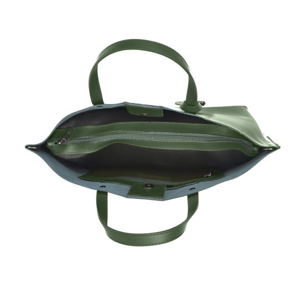 Зелена кожена чанта Veronica - Luisa Vannini-image-3