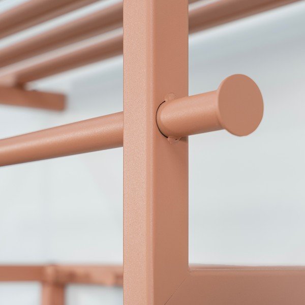 Метална стенна закачалка в цвят сьомга с рафт 76 cm Rizzoli – Spinder Design-image-3