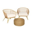 Комплект градински столове и маса от ратан Ratta - Bonami Selection