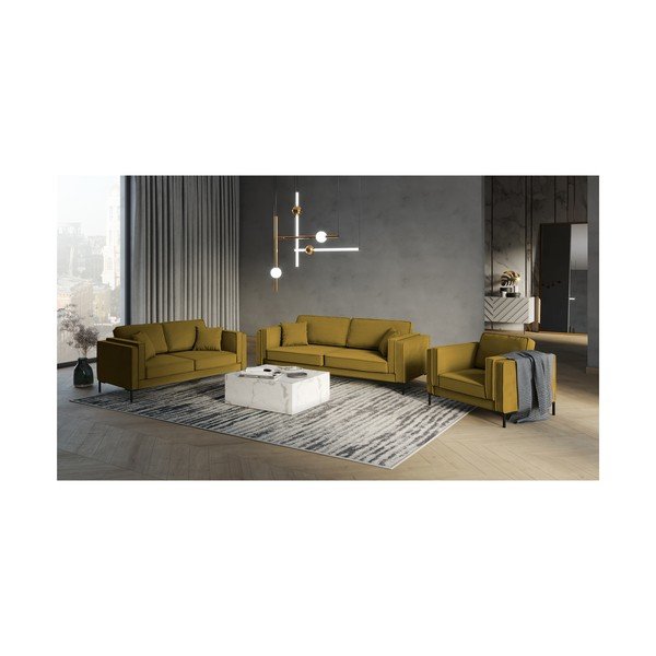 Жълт диван , 160 см Attilio - Milo Casa-image-3