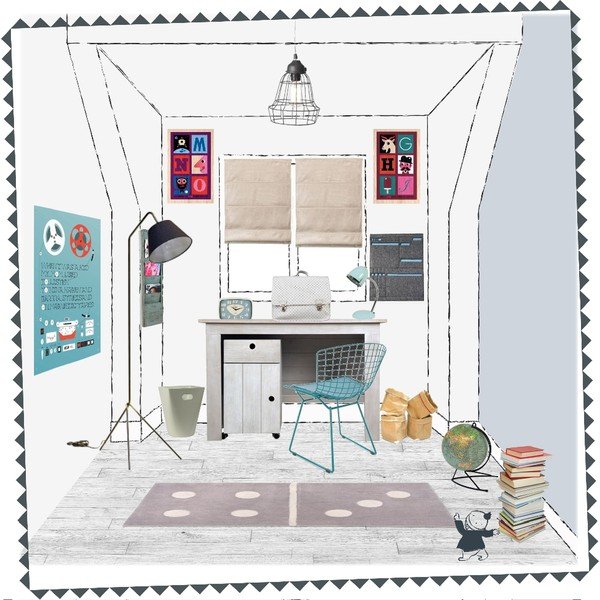 Dětský šedý koberec Domino, 60x120 cm-image-3