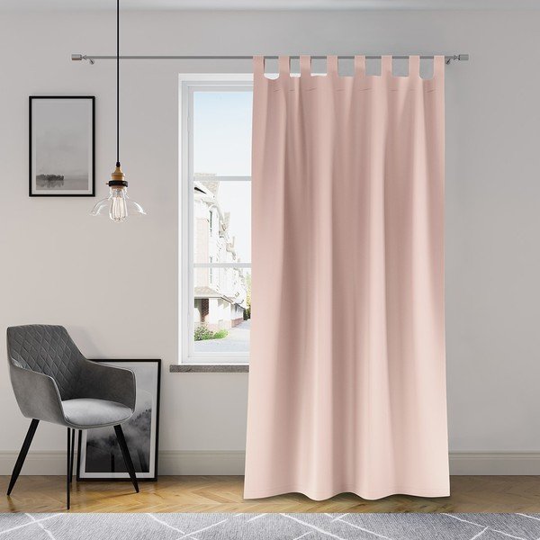Прахово розово Завеса Tab, 140 x 250 cm Oxford - AmeliaHome-image-1
