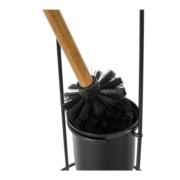 Черна метална четка за тоалетна Simply - Casa Selección-image-1