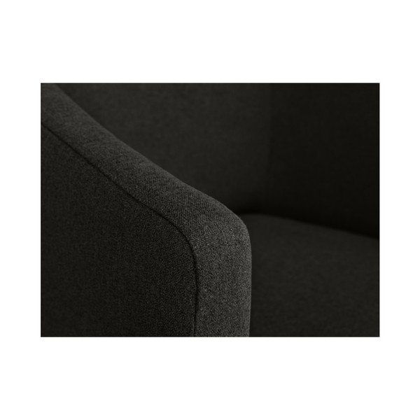 Tmavě šedé křeslo s područkami Micadoni Home Matteo-image-2