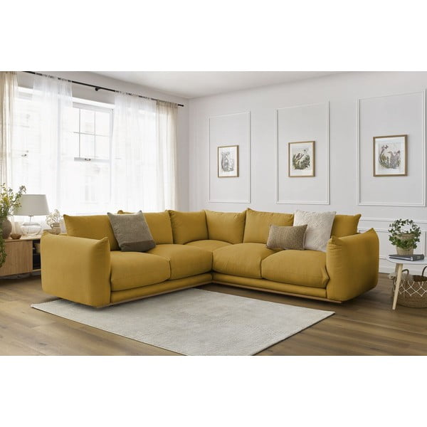 Жълт ъглов диван Ernest – Bobochic Paris-image-1